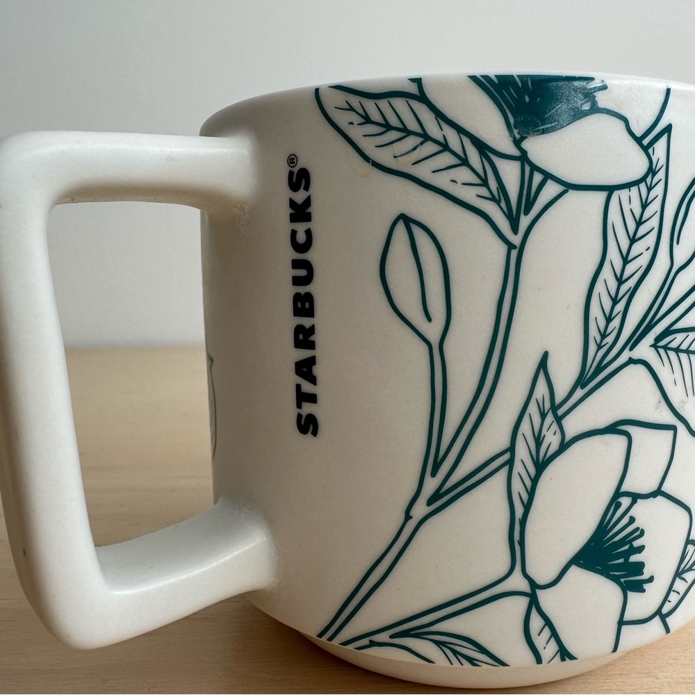 RARE Starbucks Mug (floral with pink interior) So Pretty “Mothers Day 💝